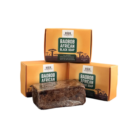 African Black Soap - Baobab Black Soap - High FrequencTea